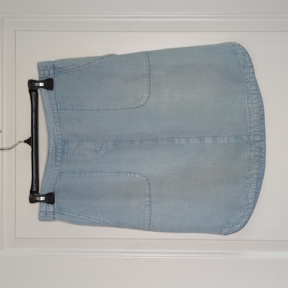 J. Jill Denim Tencel Skirt Light Blue Beach Spring Minimalist Oasis Wash Size XS - Picture 4 of 9